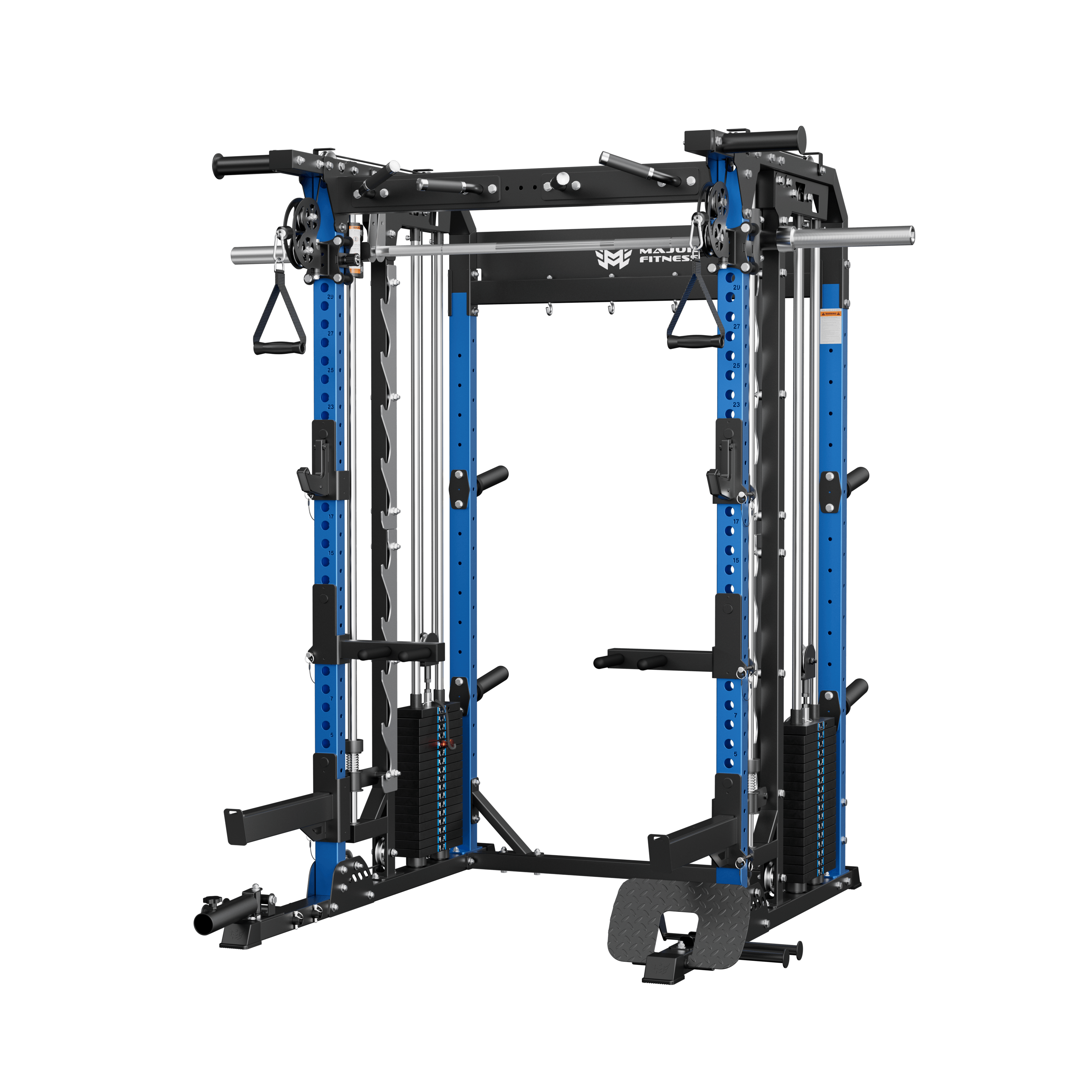 Major Fitness Spirit B52 All-In-One Home Gym Smith Machine (Plate-Loaded Multi-Functional Power Rack, Dual Cable Pulley & Squat Cage)