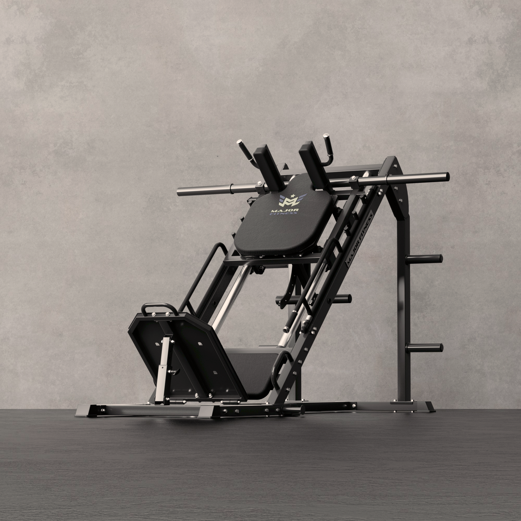 Major Fitness Cobra AH1 Leg Press & Hack Squat Machine (2-in-1 Plate-Loaded Lower Body System, 600 Lb. Heavy-Duty Capacity)