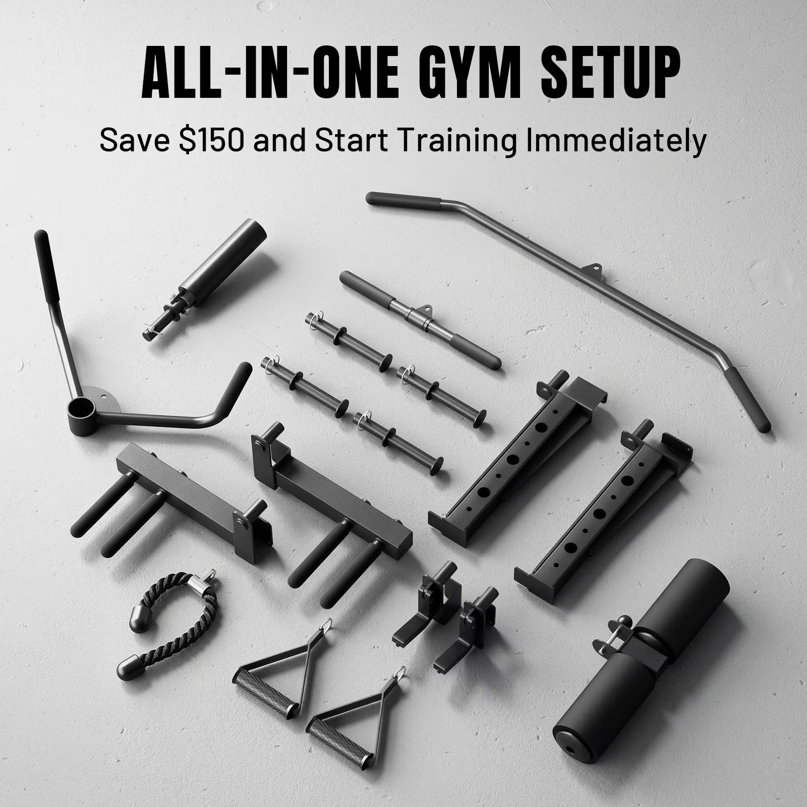 M11 Smith Machine, Complete Starter Home Gym Package, 2200 Lbs Power Rack with 230LBS Plates and Weight Bench, Total Body Strength Training Cage