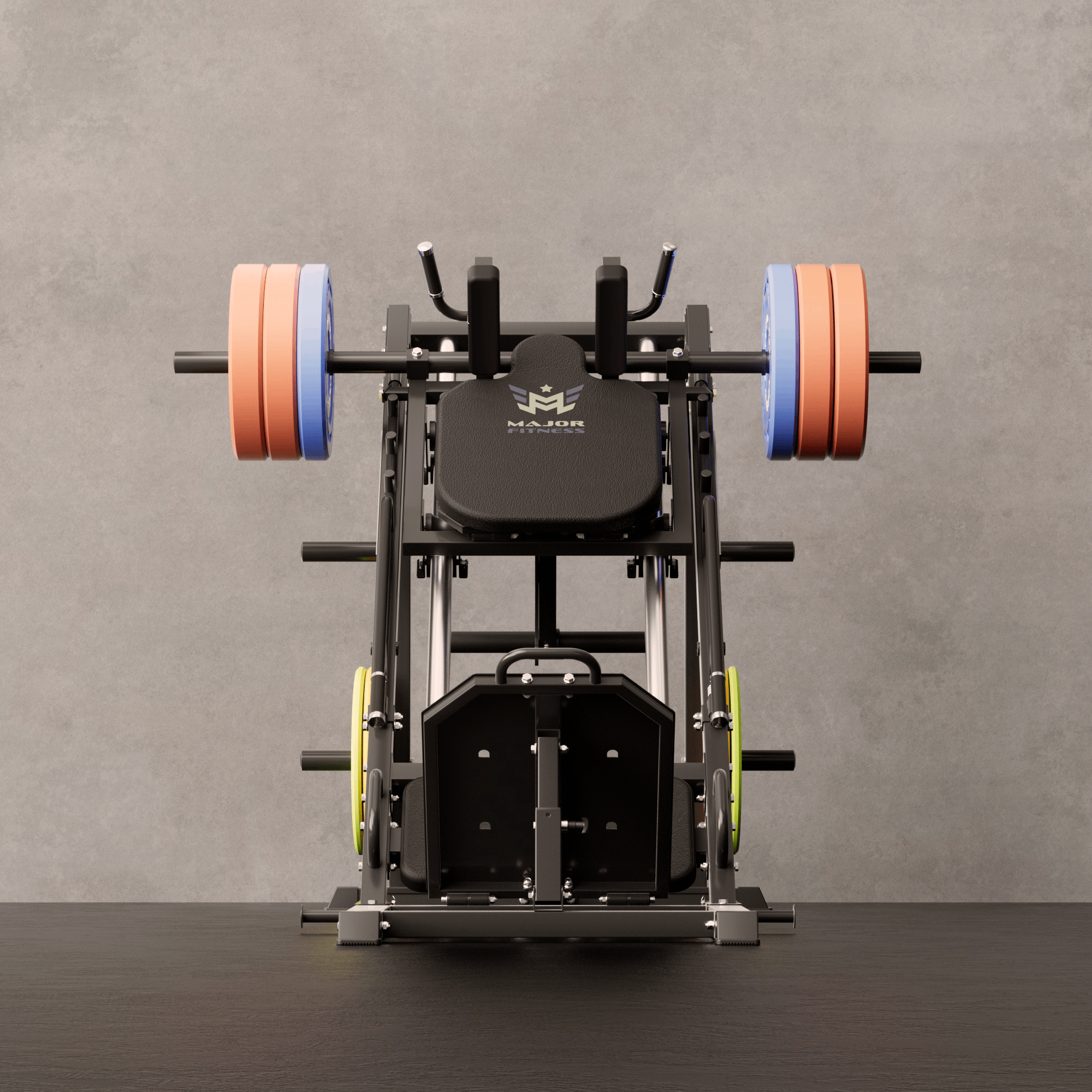 Major Fitness Cobra AH1 Leg Press & Hack Squat Machine (2-in-1 Plate-Loaded Lower Body System, 600 Lb. Heavy-Duty Capacity)