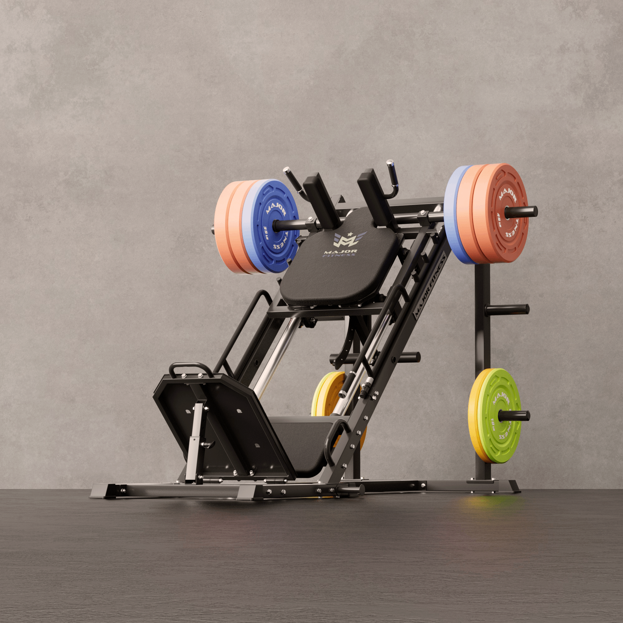 Major Fitness Cobra AH1 Leg Press & Hack Squat Machine (2-in-1 Plate-Loaded Lower Body System, 600 Lb. Heavy-Duty Capacity)