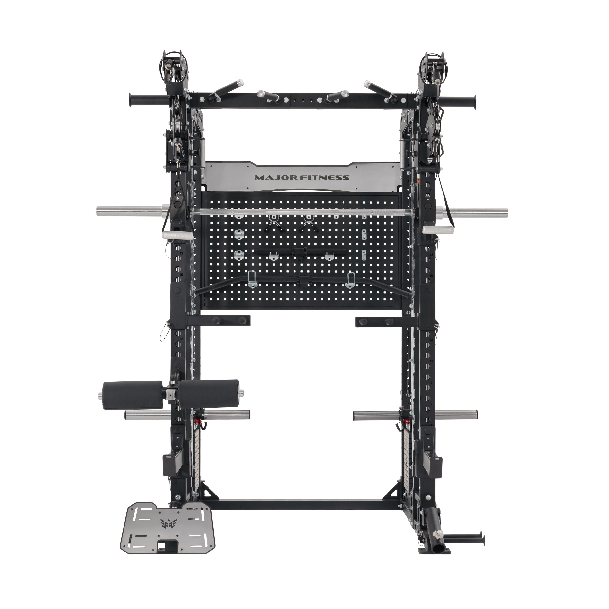 Major Fitness Heritage Series B17 All-In-One Functional Trainer with Smith Machine (Dual Stack Multi-Functional Power Rack, Light-Commercial Squat Cage)