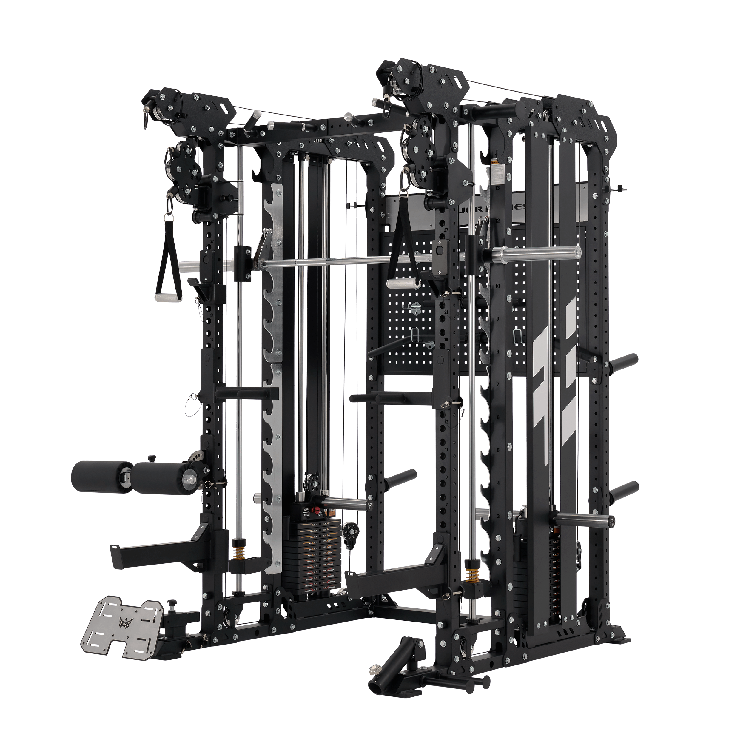Major Fitness Heritage Series B17 All-In-One Functional Trainer with Smith Machine (Dual Stack Multi-Functional Power Rack, Light-Commercial Squat Cage)
