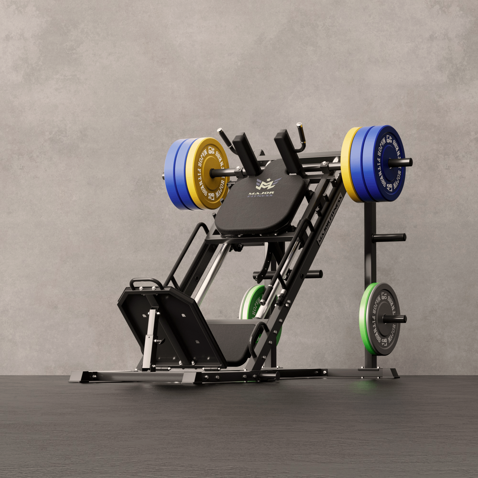 Major Fitness Cobra AH1 Leg Press & Hack Squat Machine (2-in-1 Plate-Loaded Lower Body System, 600 Lb. Heavy-Duty Capacity)