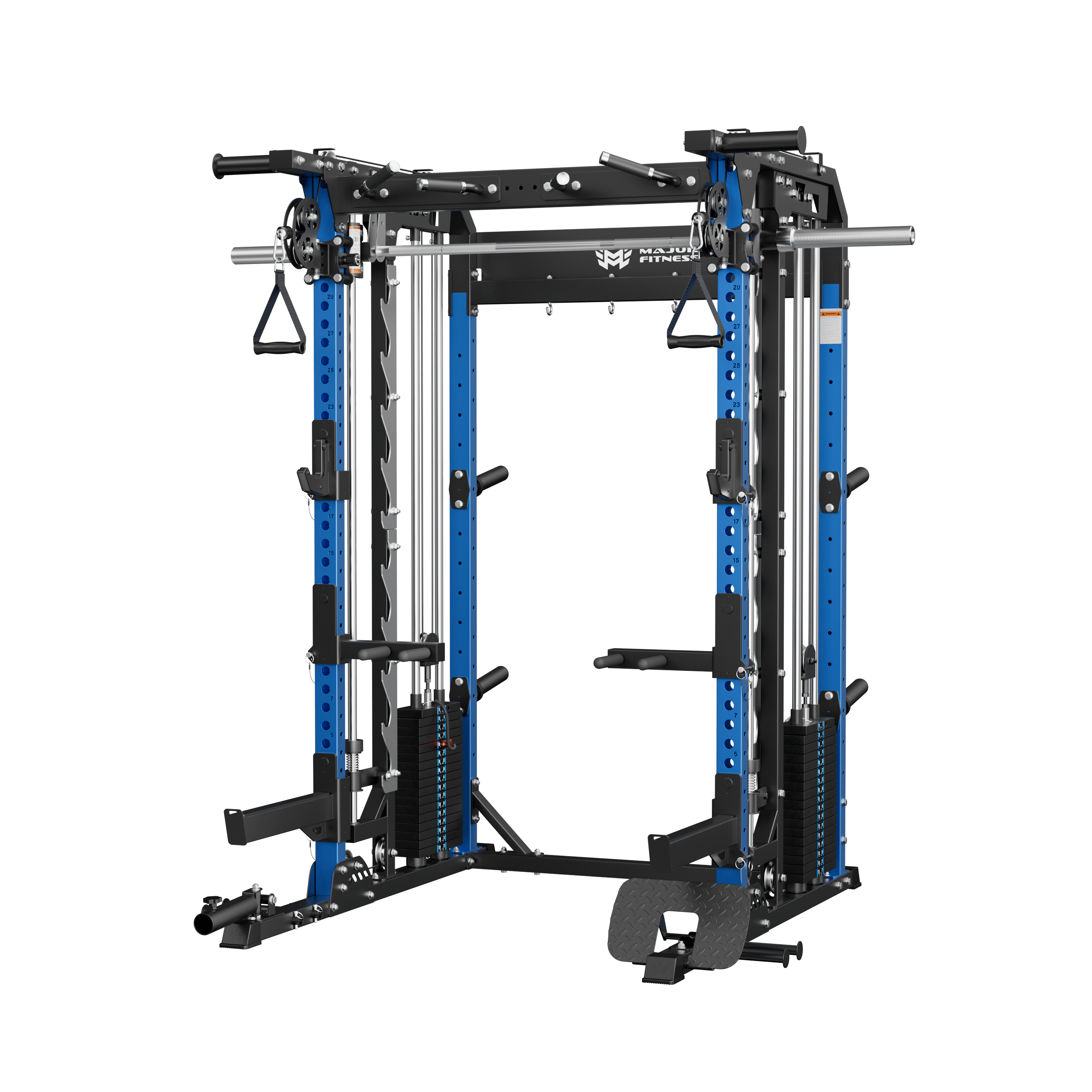 Major Fitness Spirit B52 All-In-One Home Gym Smith Machine (Plate-Loaded Multi-Functional Power Rack, Dual Cable Pulley & Squat Cage)