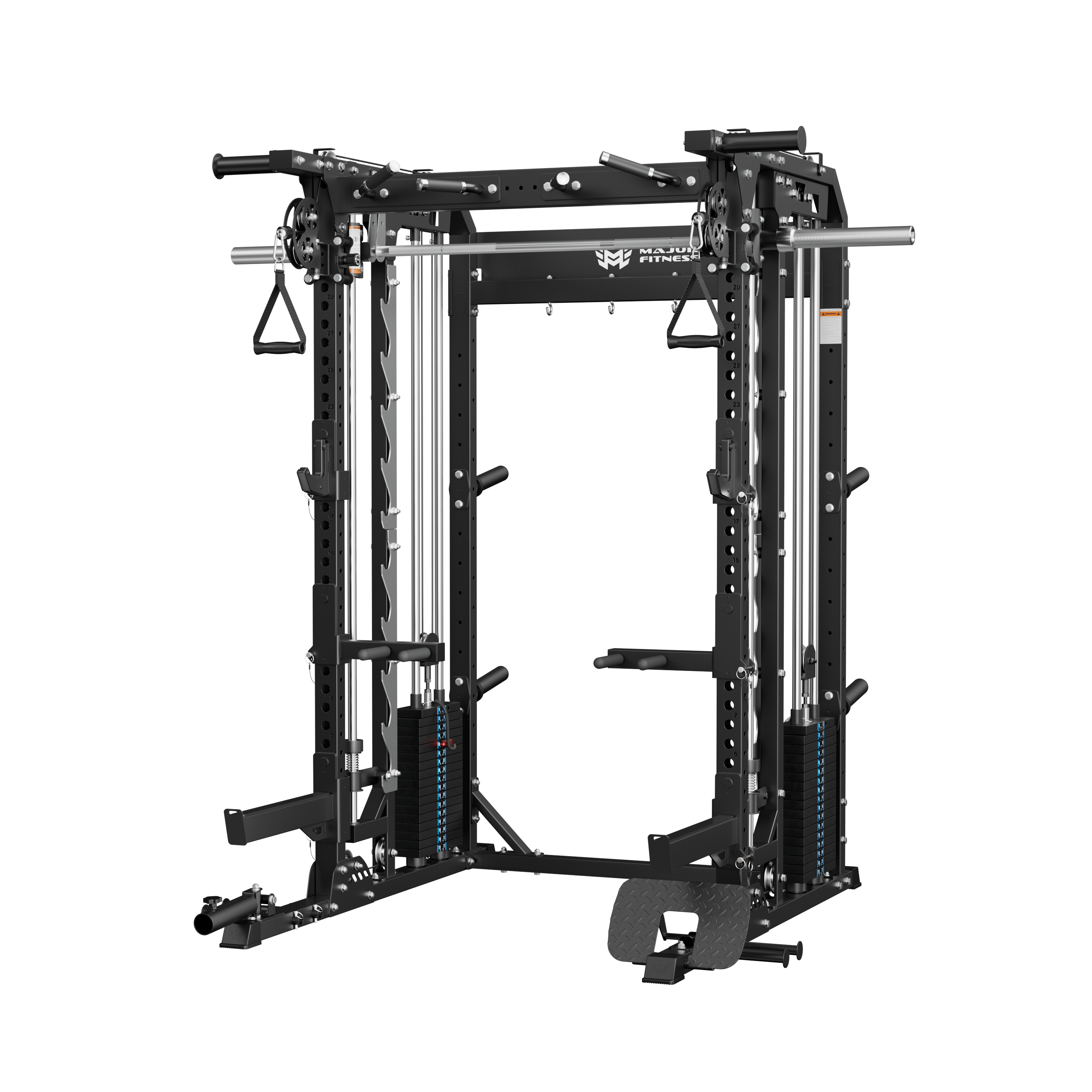 Major Fitness Spirit B52 All-In-One Home Gym Smith Machine (Plate-Loaded Multi-Functional Power Rack, Dual Cable Pulley & Squat Cage)