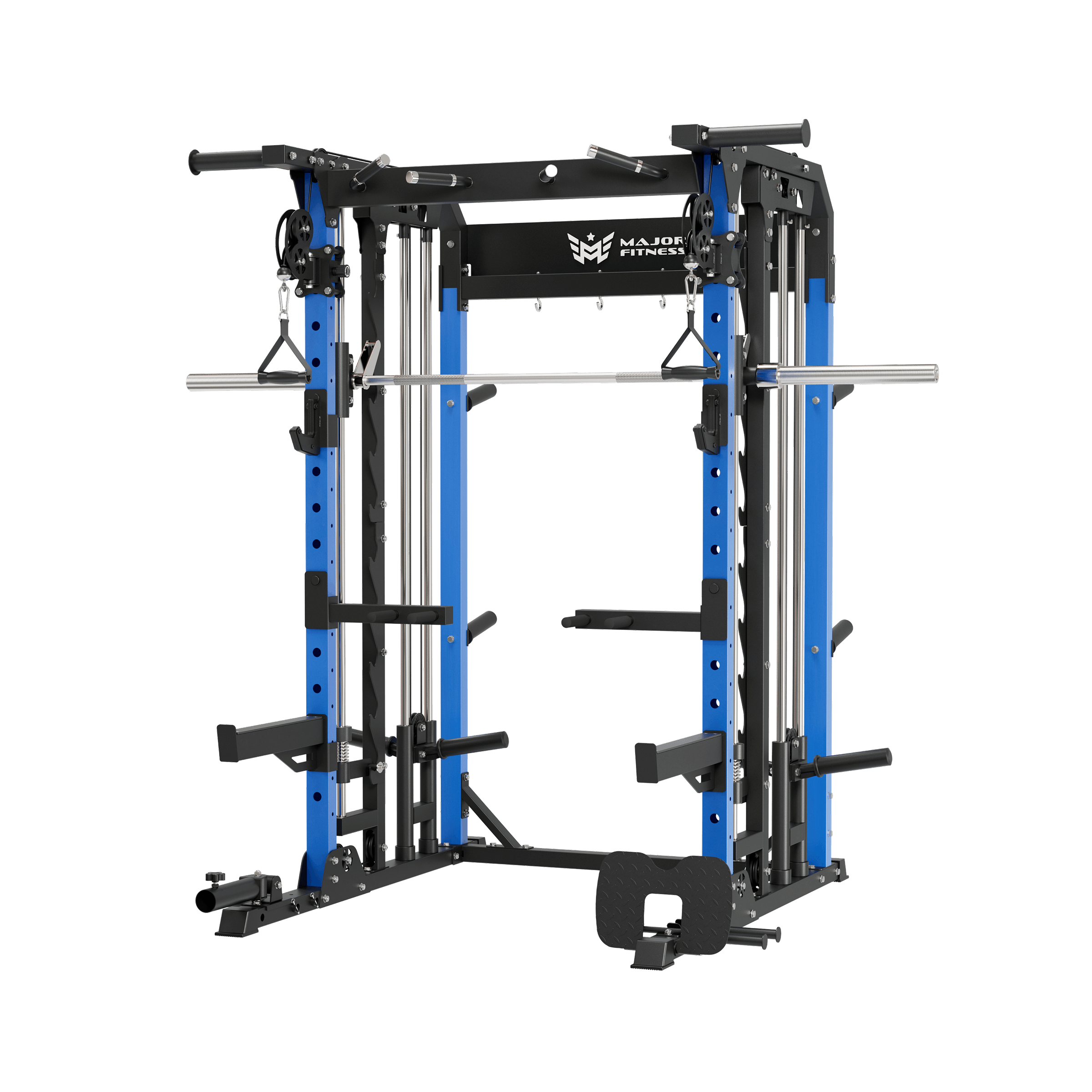 Major Fitness Spirit B52 All-In-One Home Gym Smith Machine (Plate-Loaded Multi-Functional Power Rack, Dual Cable Pulley & Squat Cage)