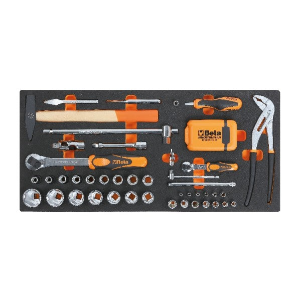 Beta C27S Mobile Tool Cart with 108-Piece Foamed Master Tool Set
